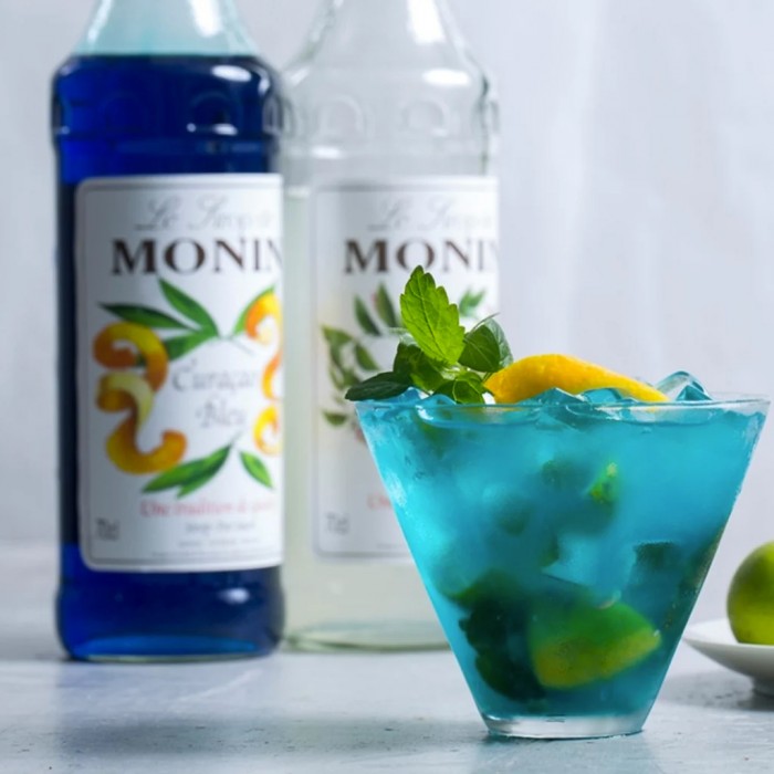 Monin Сироп Blue Curacao 700 Мл Голубой Кюрасао Цитрусовый Вкус Доставка